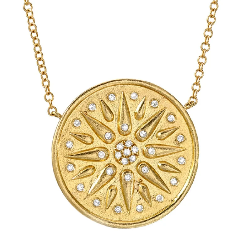 14k Talisman Disc Necklace