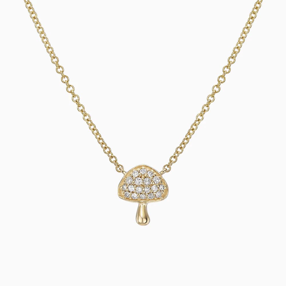 14k Mini Toadstool Necklace