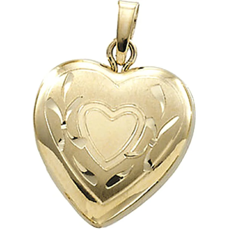 Petite 14k Yellow Gold Heart Locket